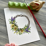 Yellow daisy wreath