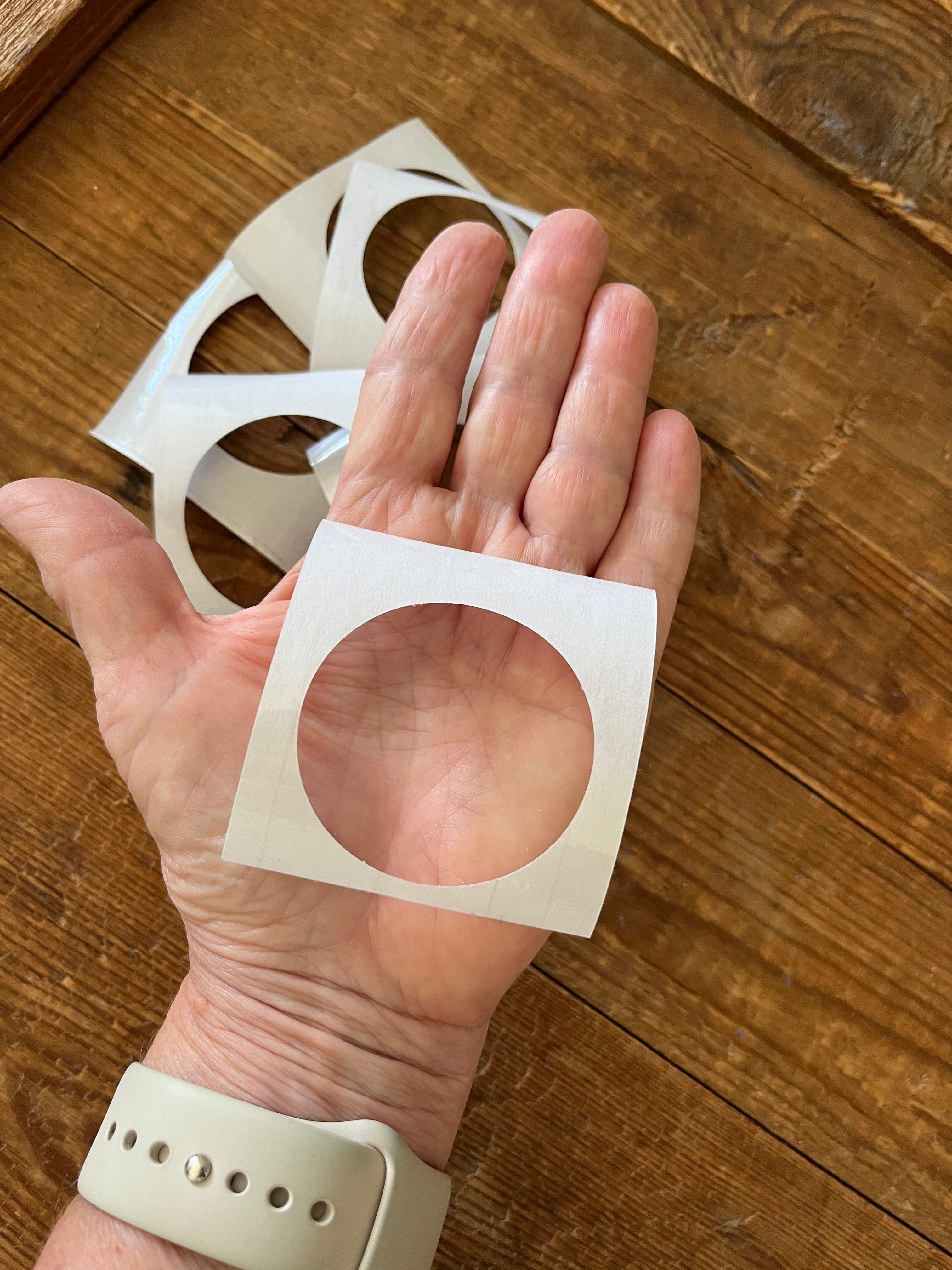 Clear tape circles 2 inch (50mm) x 10