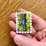 Friends of the forest - Blue butterfly 'postage stamp'