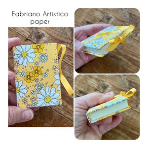 Midi handmade journal with fabric cover - blank pages