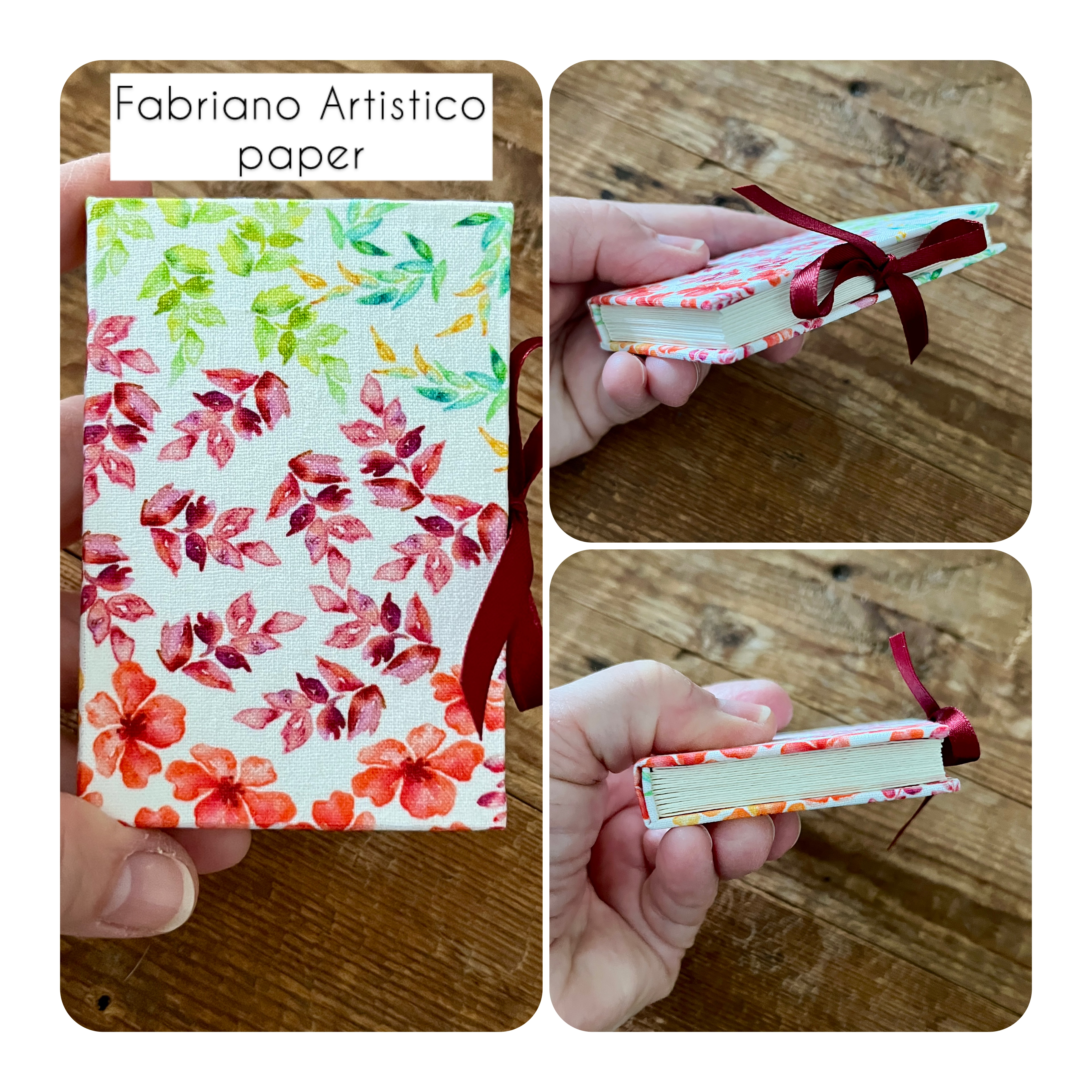 Handmade journal with fabric cover - blank pages