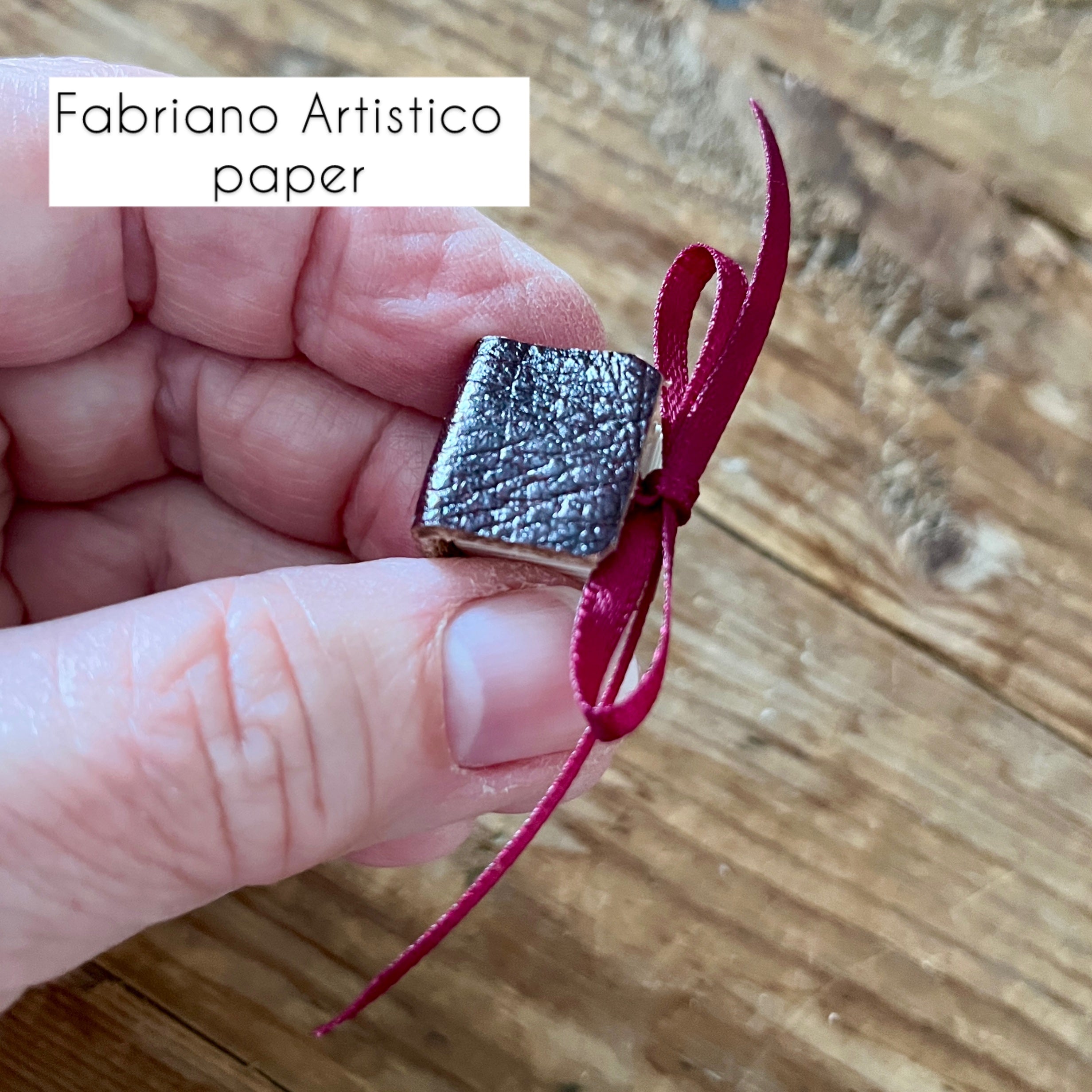 Teeny handmade journal in genuine leather - blank pages