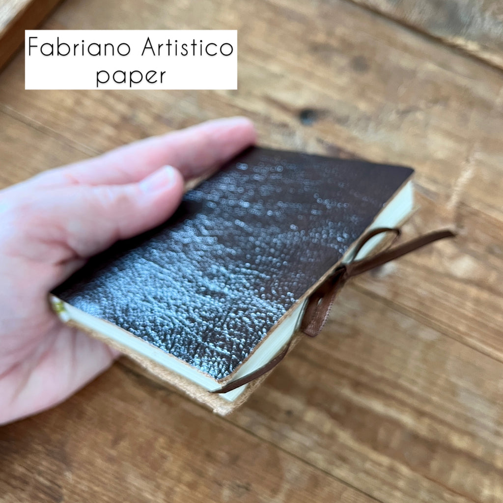 Jumbo handmade journal in genuine leather - blank pages