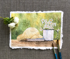 Hat and daisies