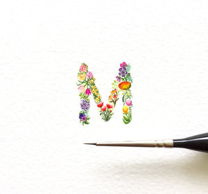 Flower Alphabet M