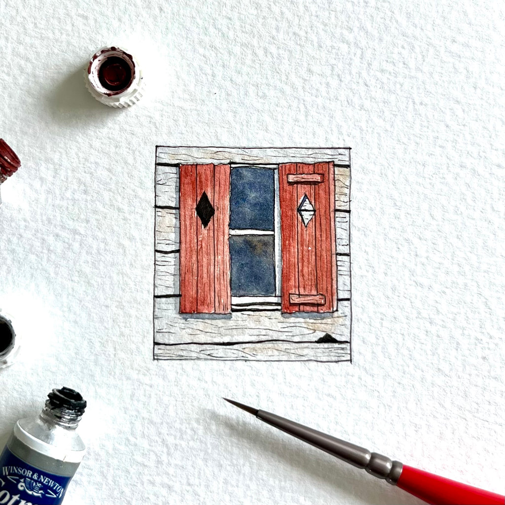 Red shutters