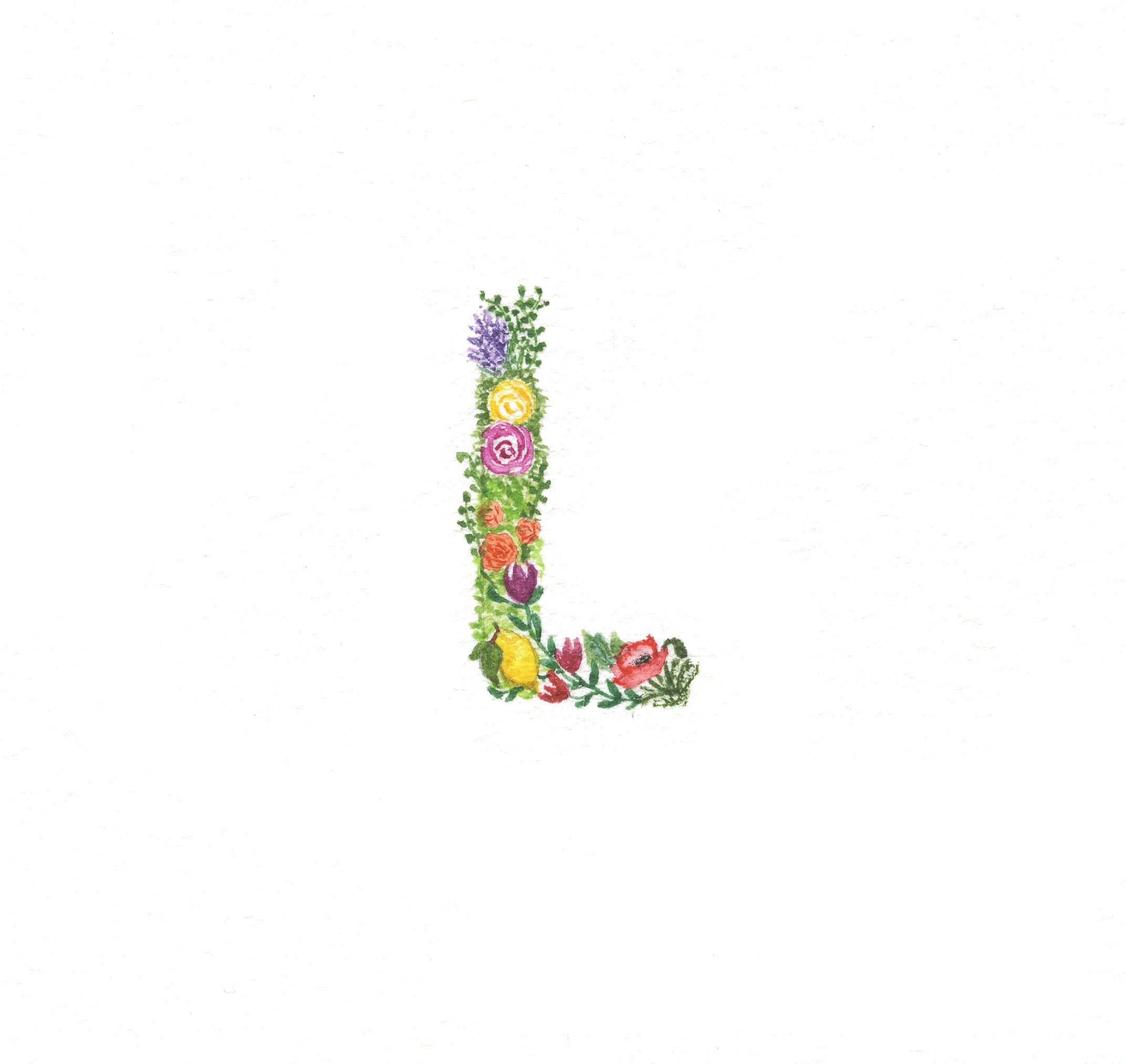 Flower Alphabet L