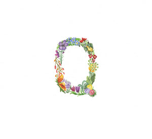 Flower Alphabet Q